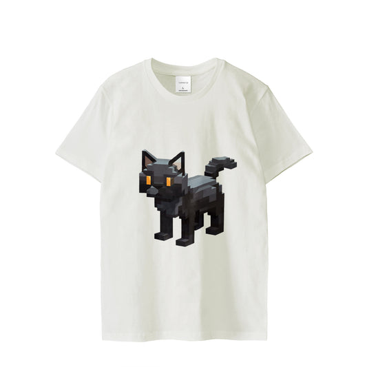 Pixel Cat Black T-shirt
